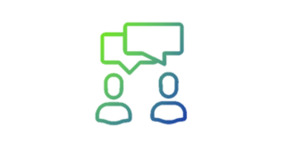 Two people conversation icon